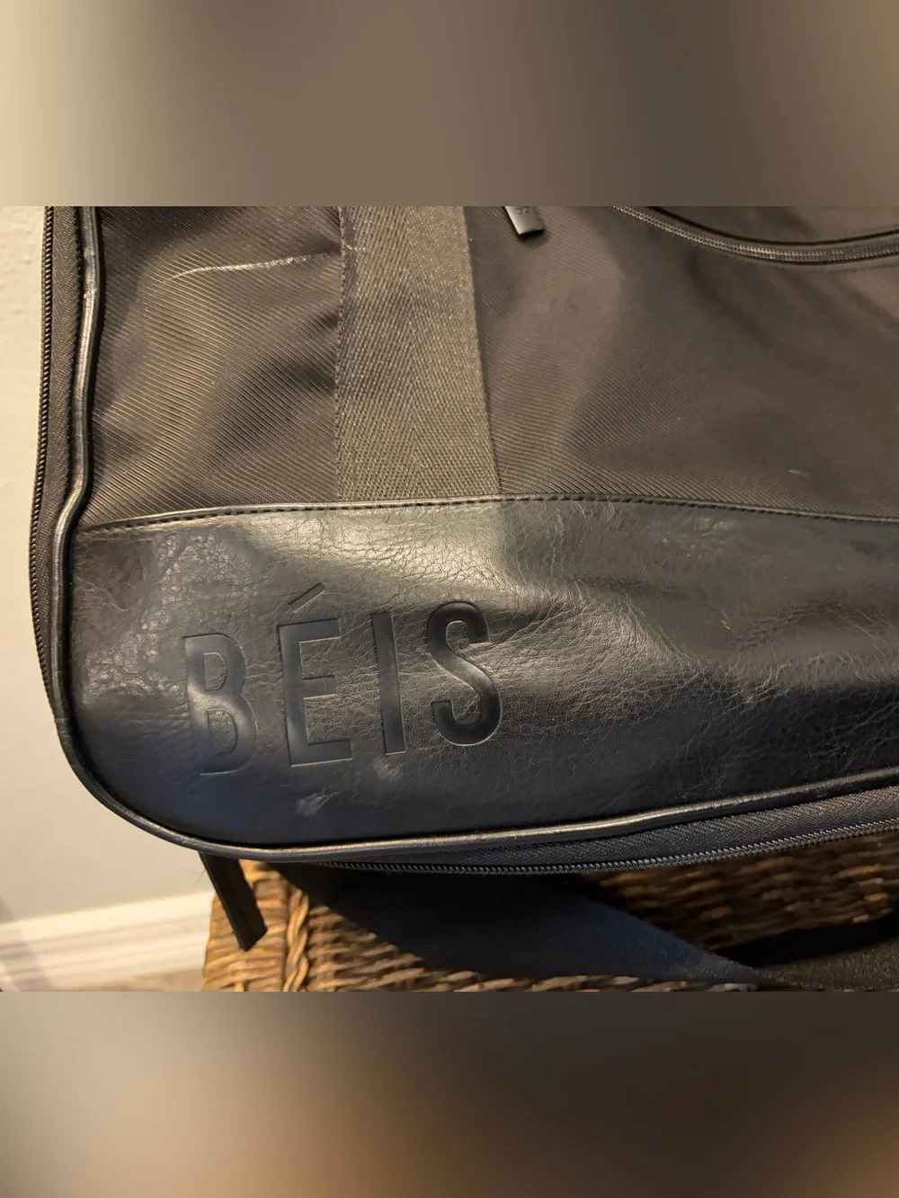 BEIS Black Men’s Weekend Duffel - Classic Travel Bag